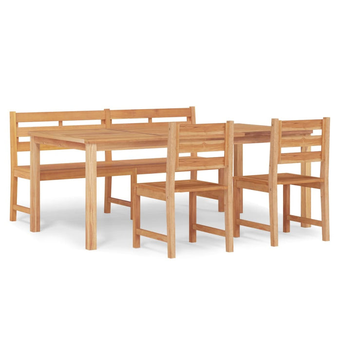 Set mobilier pentru grădină, 4 piese, lemn masiv de tec - WALTI WALTI