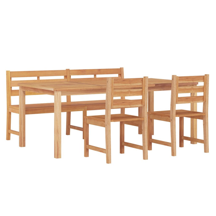 Set mobilier pentru grădină, 4 piese, lemn masiv de tec - WALTI WALTI