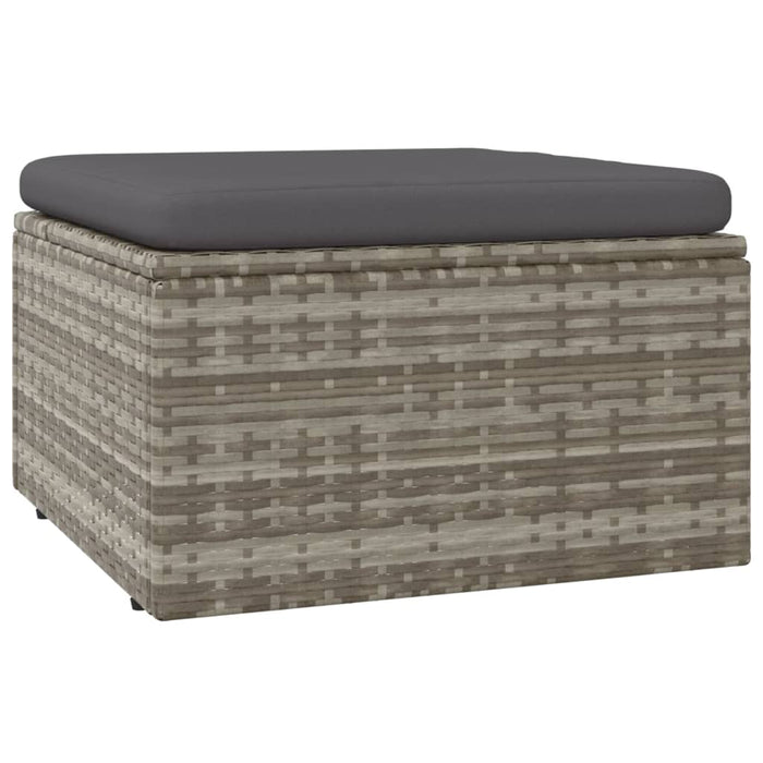 Set mobilier de grădină cu perne, 8 piese, gri, poliratan WALTI