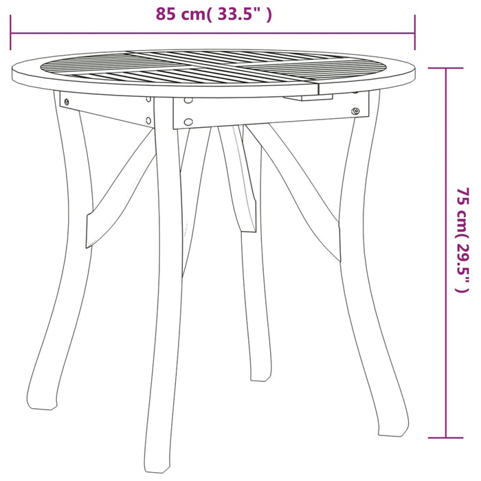 Set mobilier de grădină, 5 piese, lemn masiv de acacia WALTI