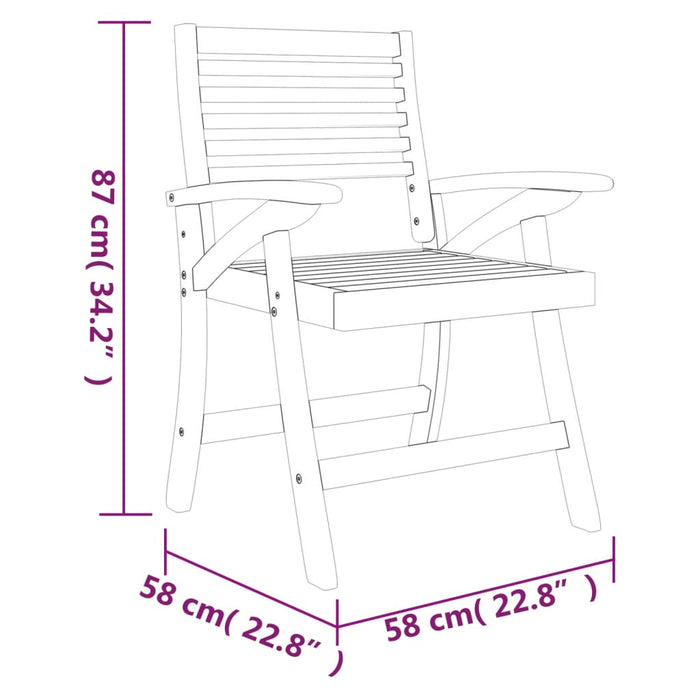 Set mobilier de grădină, 5 piese, lemn masiv de acacia WALTI
