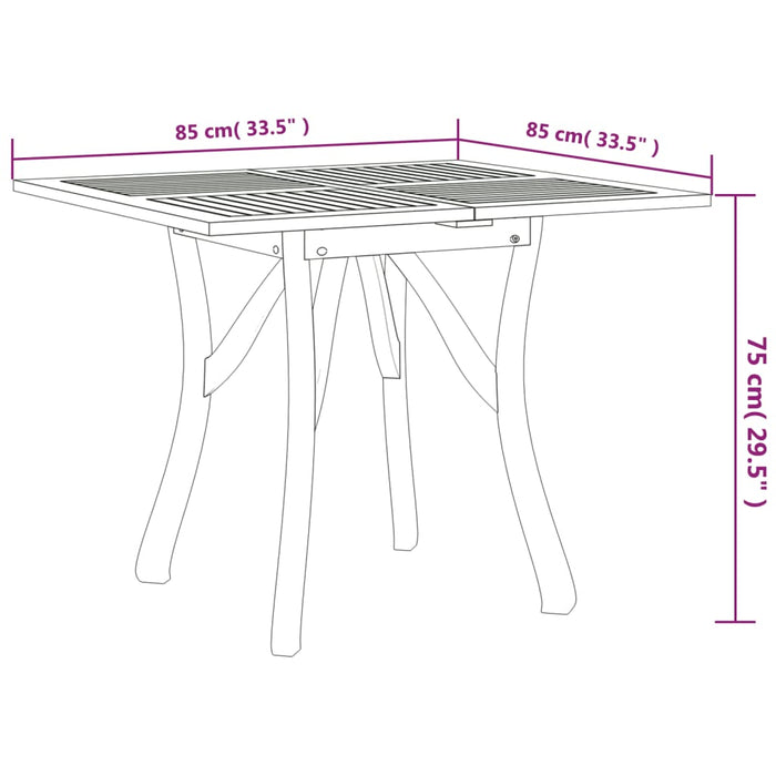 Set mobilier de grădină, 3 piese, lemn masiv de acacia WALTI