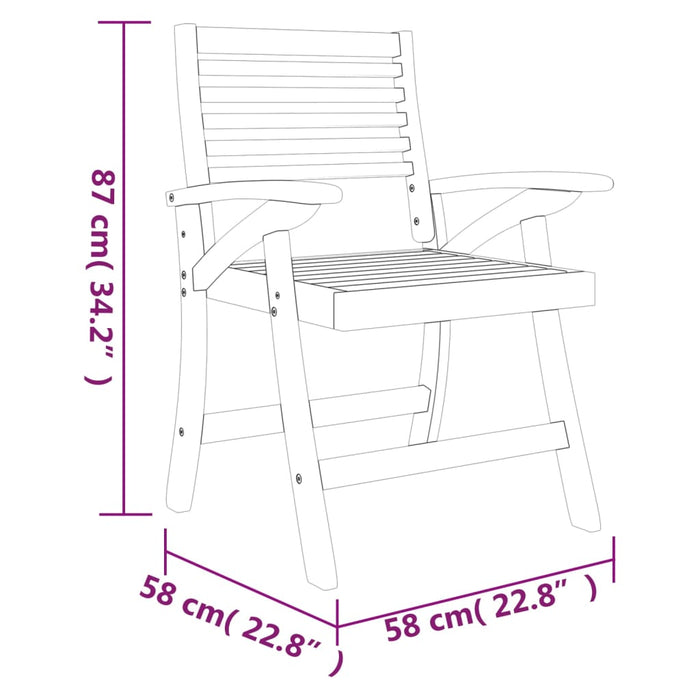 Set mobilier de grădină, 5 piese, lemn masiv de acacia WALTI