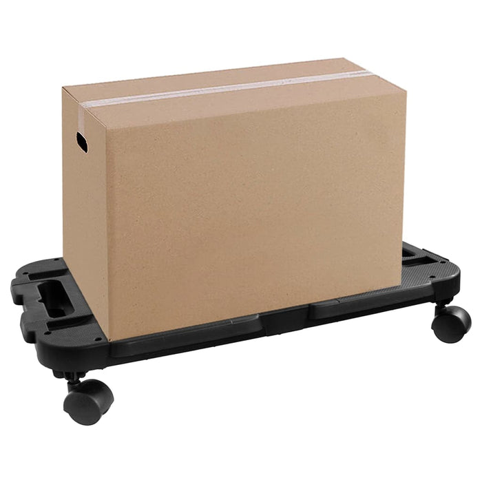 Cărucioare de transport, 3 buc., negru, polipropilenă, 200 kg WALTI