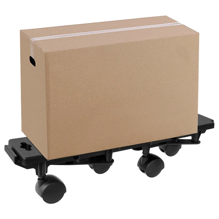 Cărucioare transport 4 roți 4 buc, negru, 170 kg, polipropilenă - WALTI WALTI