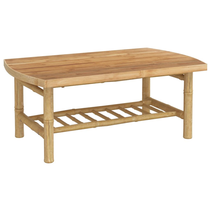 Set mobilier de grădină, cu perne alb crem, 3 piese, bambus - WALTI WALTI