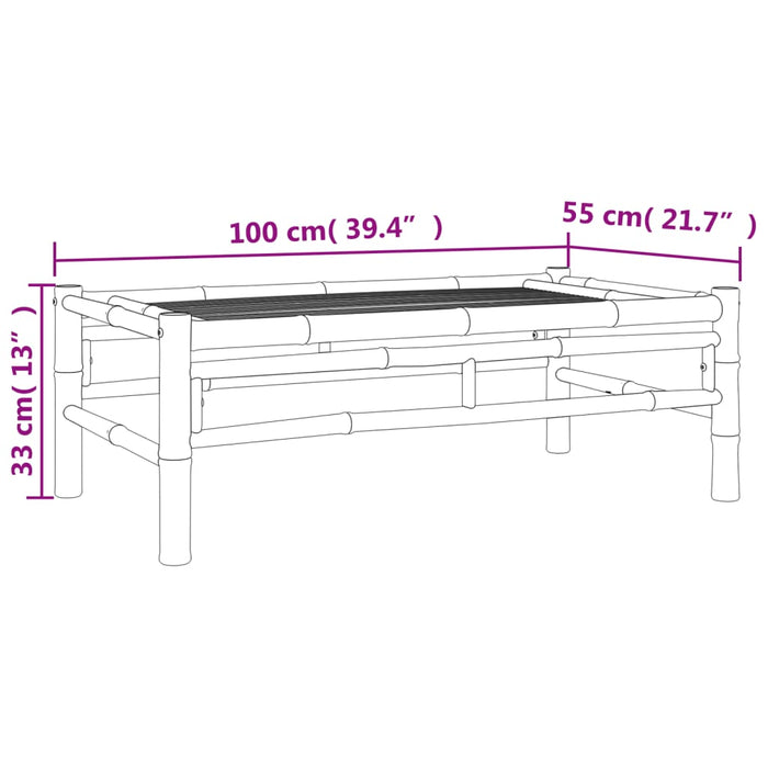 Set mobilier de grădină cu perne gri închis, 5 piese, bambus WALTI