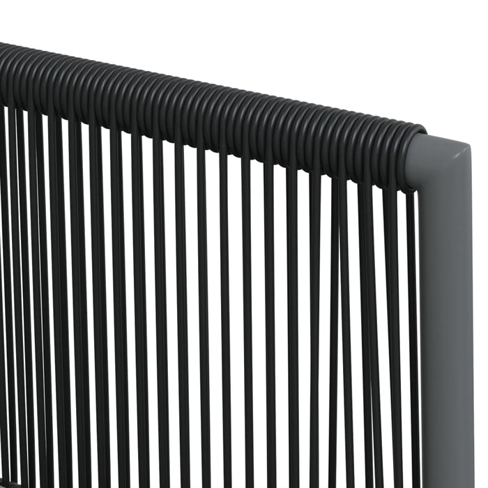 Scaune grădină cu perne 2 buc. negru 54x60,5x83,5 cm poliratan - WALTI WALTI