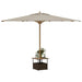 Masă grădină cu orificiu umbrelă maro 55x55x46,5 cm poliratan - WALTI WALTI