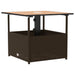 Masă grădină cu orificiu umbrelă maro 55x55x46,5 cm poliratan - WALTI WALTI
