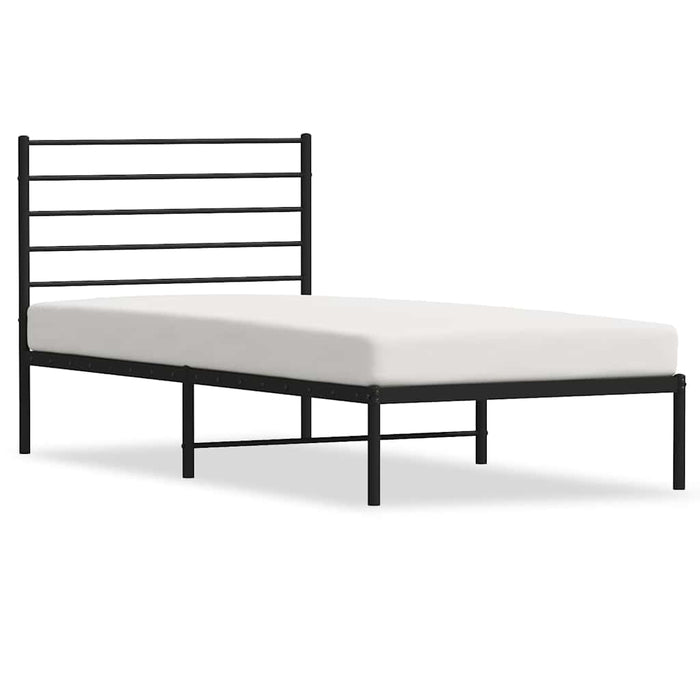 Cadru de pat din metal cu tăblie, negru, 100x200 cm - WALTI WALTI