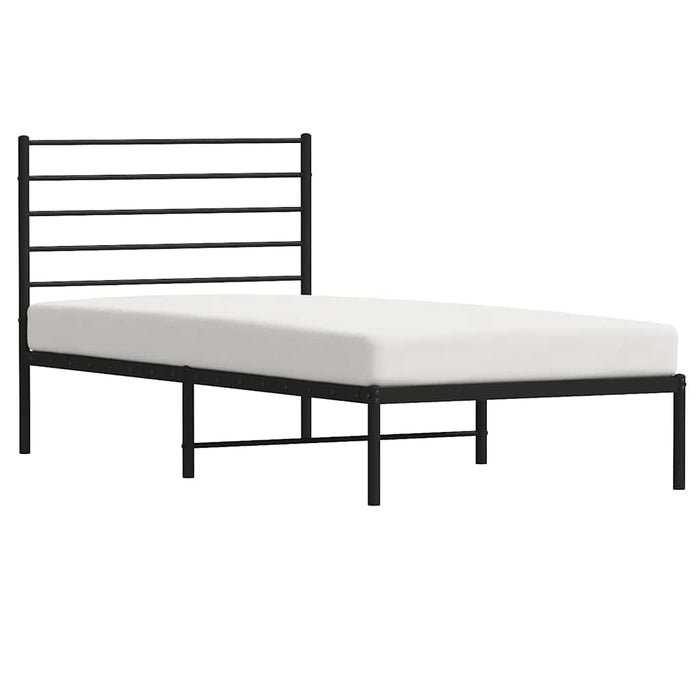 Cadru de pat din metal cu tăblie, negru, 100x200 cm - WALTI WALTI