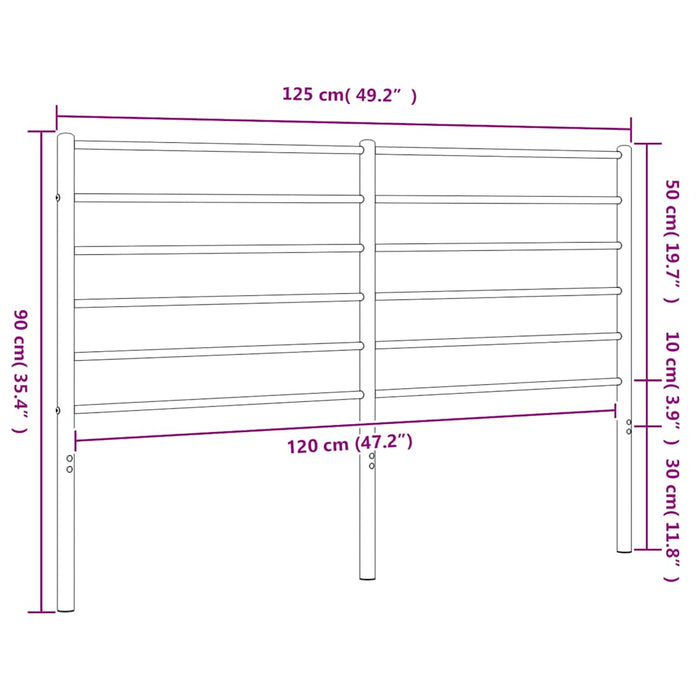 Tăblie de pat de schimb metalică, negru, 120 cm WALTI