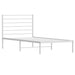 Cadru de pat din metal cu tăblie, alb, 100x200 cm - WALTI WALTI