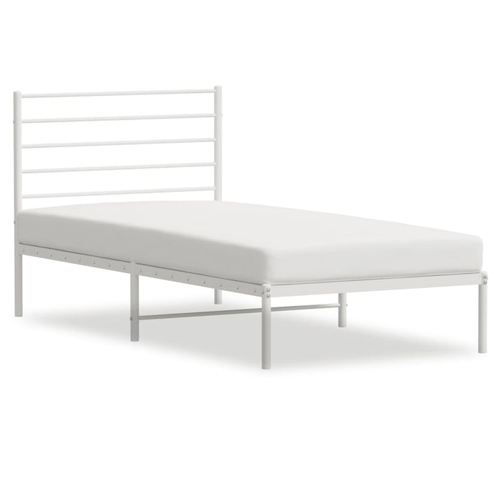 Cadru de pat din metal cu tăblie, alb, 107x203 cm - WALTI WALTI