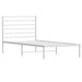 Cadru de pat din metal cu tăblie, alb, 107x203 cm - WALTI WALTI