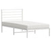 Cadru de pat din metal cu tăblie, alb, 107x203 cm - WALTI WALTI
