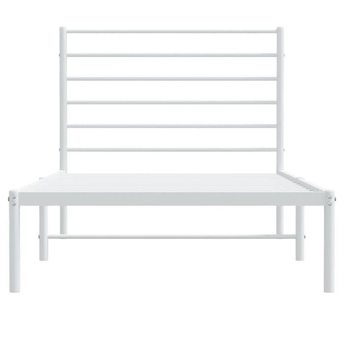 Cadru de pat din metal cu tăblie, alb, 107x203 cm - WALTI WALTI