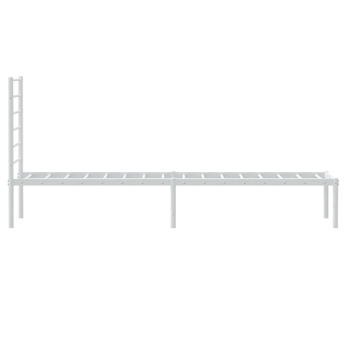 Cadru de pat din metal cu tăblie, alb, 107x203 cm - WALTI WALTI