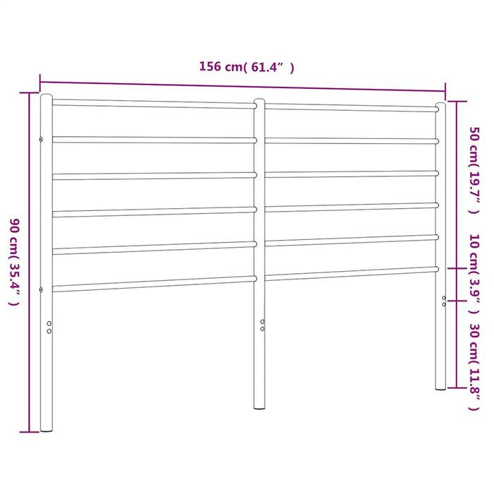 Tăblie de pat de schimb metalică, alb, 150 cm - WALTI WALTI