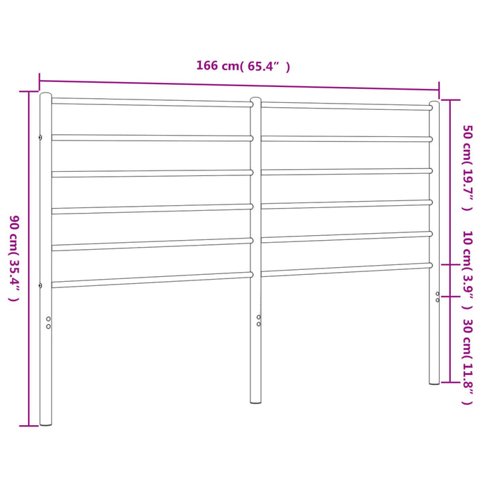 Tăblie de pat de schimb metalică, alb, 160 cm WALTI