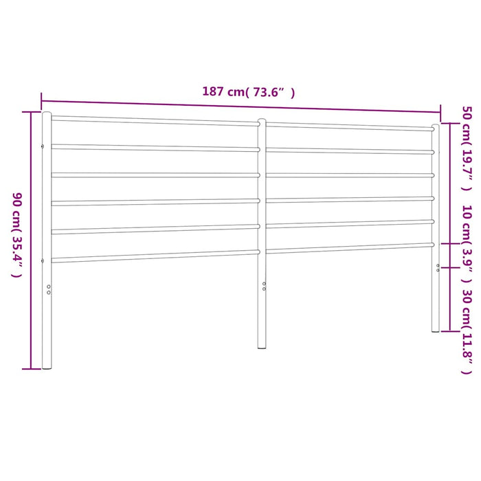 Tăblie de pat de schimb metalică, alb, 180 cm WALTI
