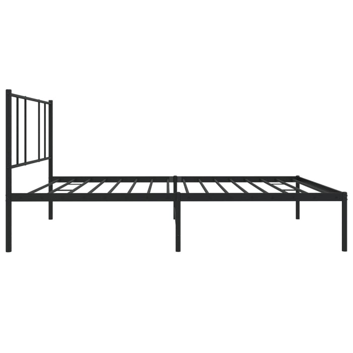 Cadru de pat din metal cu tăblie, negru, 100x200 cm - WALTI WALTI