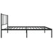 Cadru de pat din metal cu tăblie, negru, 100x200 cm - WALTI WALTI