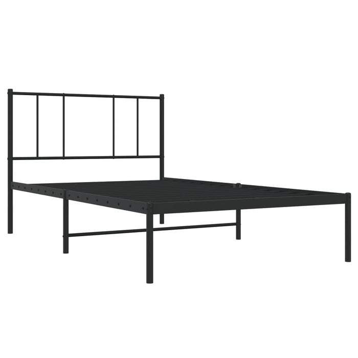 Cadru de pat din metal cu tăblie, negru, 107x203 cm - WALTI WALTI