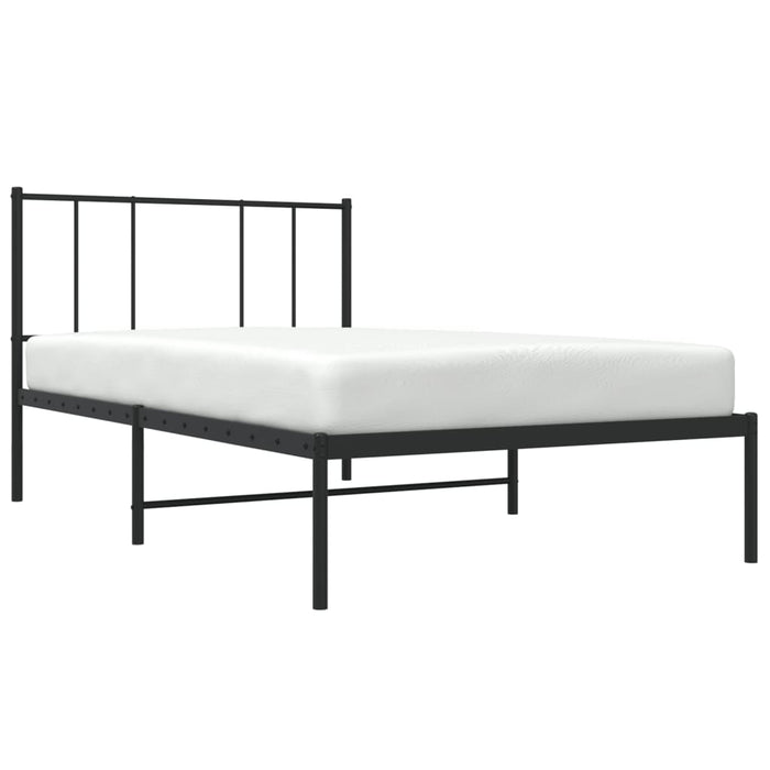 Cadru de pat din metal cu tăblie, negru, 107x203 cm - WALTI WALTI