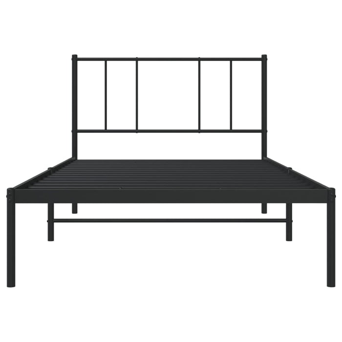 Cadru de pat din metal cu tăblie, negru, 107x203 cm - WALTI WALTI