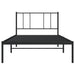Cadru de pat din metal cu tăblie, negru, 107x203 cm - WALTI WALTI