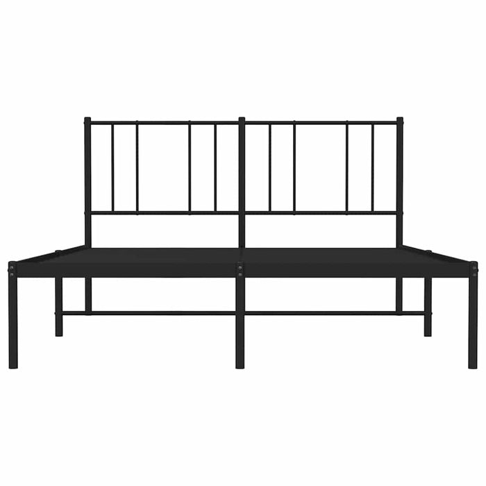 Cadru de pat metalic cu tăblie, negru, 135x190 cm - WALTI WALTI