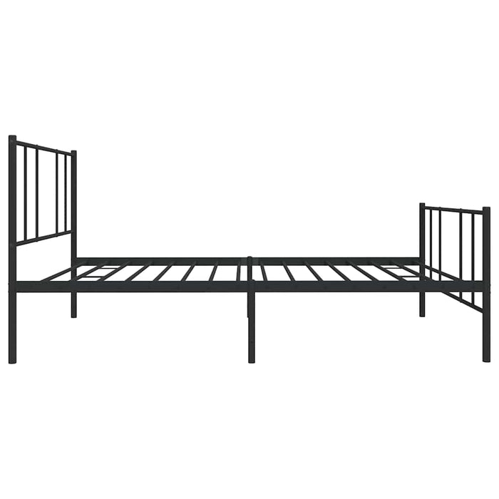 Cadru pat metalic cu tăblii de cap/picioare, negru, 90x190 cm - WALTI WALTI
