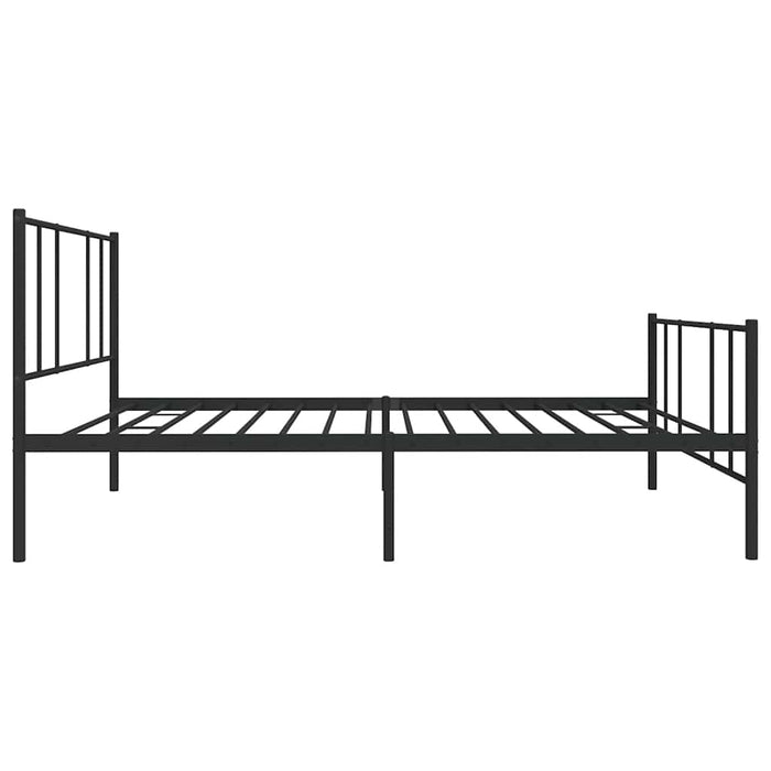 Cadru pat metalic cu tăblii de cap/picioare, negru, 100x190 cm - WALTI WALTI