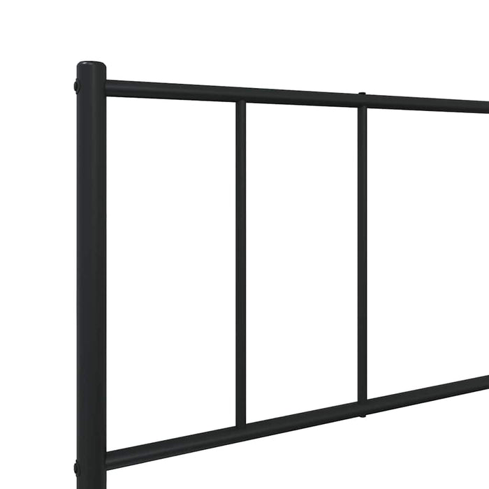 Cadru pat metalic cu tăblii de cap/picioare, negru, 100x190 cm - WALTI WALTI