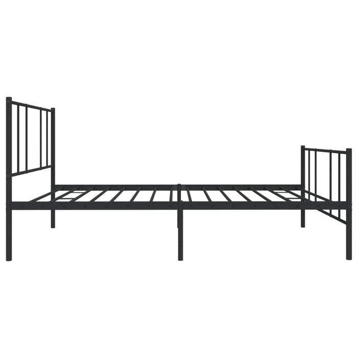 Cadru pat metalic cu tăblii de cap/picioare, negru, 100x200 cm - WALTI WALTI