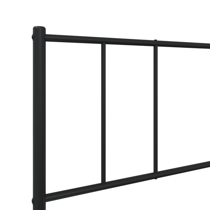 Cadru pat metalic cu tăblii de cap/picioare, negru, 100x200 cm - WALTI WALTI