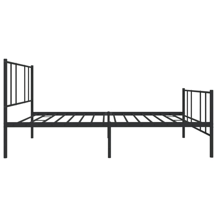 Cadru pat metalic cu tăblii de cap/picioare, negru, 107x203 cm - WALTI WALTI