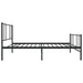 Cadru pat metalic cu tăblii de cap/picioare, negru, 107x203 cm - WALTI WALTI