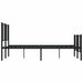 Cadru pat metalic cu tăblie de cap/picioare, negru, 135x190 cm - WALTI WALTI