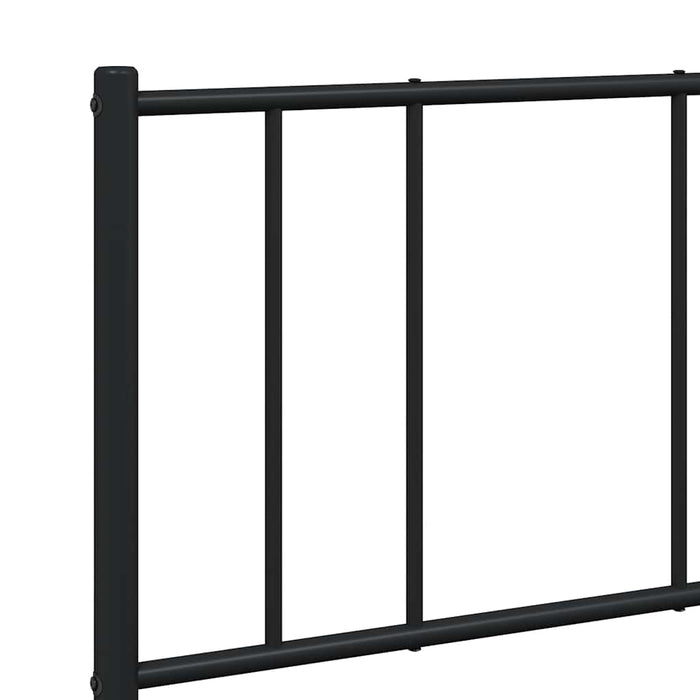 Cadru pat fără saltea, cu tăblie picioare negru 160x200cm metal WALTI