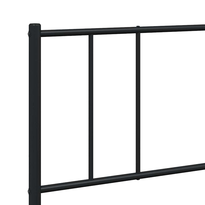 Cadru pat fără saltea, tăblie de picioare negru 180x200cm metal WALTI