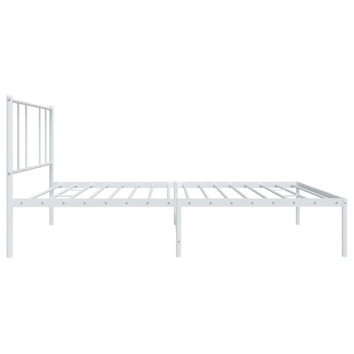 Cadru de pat din metal cu tăblie, alb, 100x200 cm - WALTI WALTI