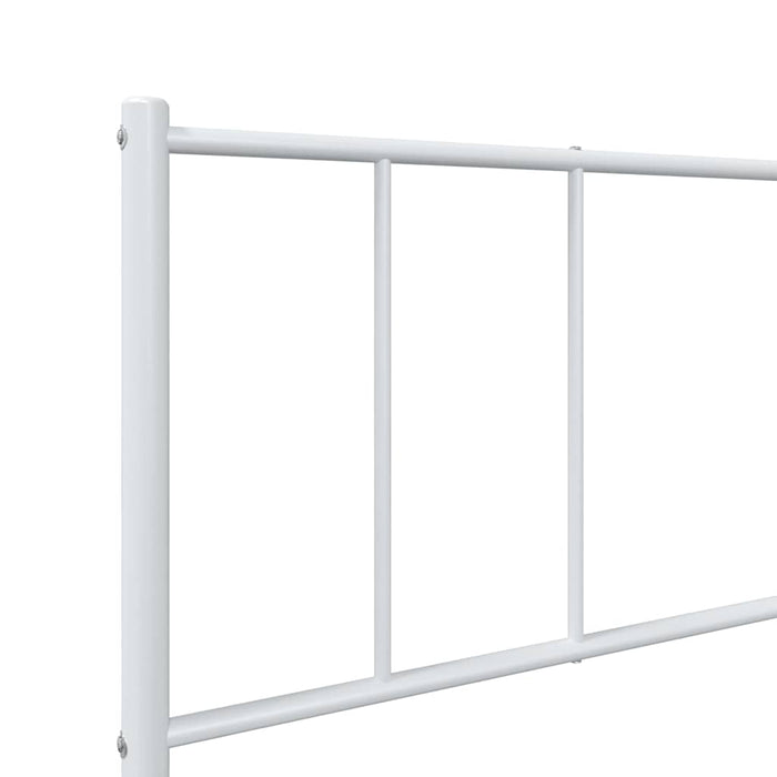Cadru de pat din metal cu tăblie, alb, 100x200 cm - WALTI WALTI