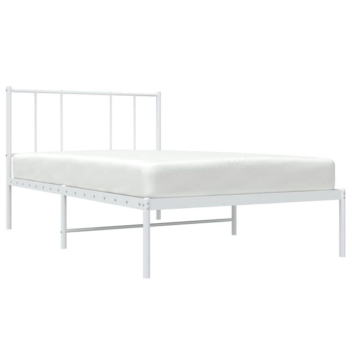 Cadru de pat din metal cu tăblie, alb, 107x203 cm WALTI