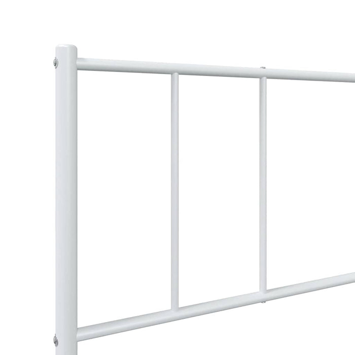 Cadru de pat din metal cu tăblie, alb, 107x203 cm WALTI