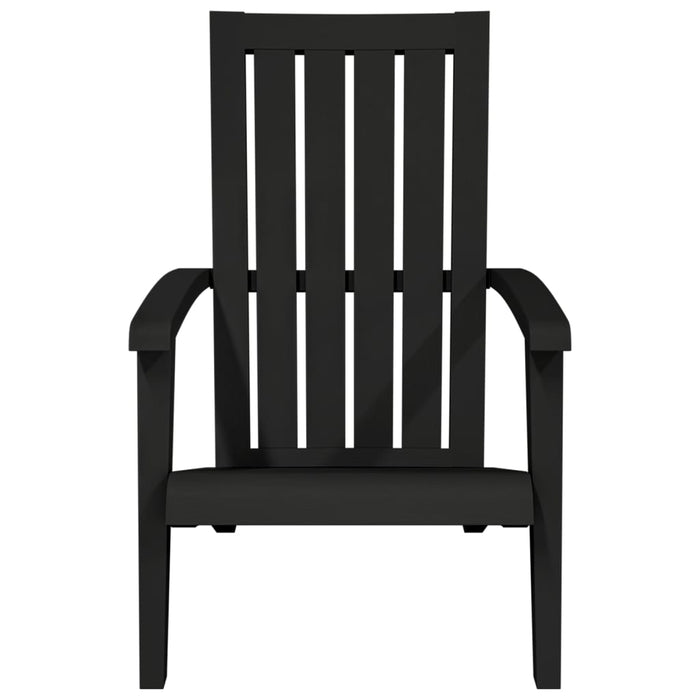 Scaun Adirondack de grădină, negru, polipropilenă - WALTI WALTI