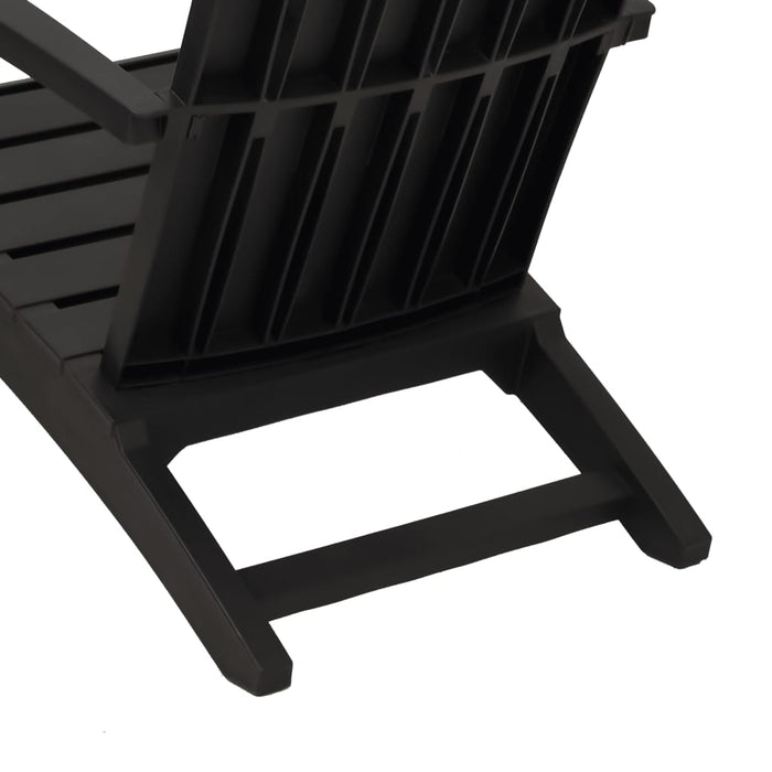 Scaun Adirondack de grădină, negru, polipropilenă - WALTI WALTI
