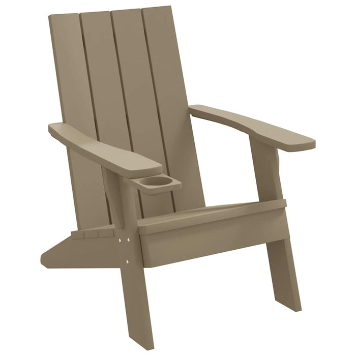 Scaun Adirondack, maro deschis, 75x88,5x89,5 cm, polipropilenă - WALTI WALTI
